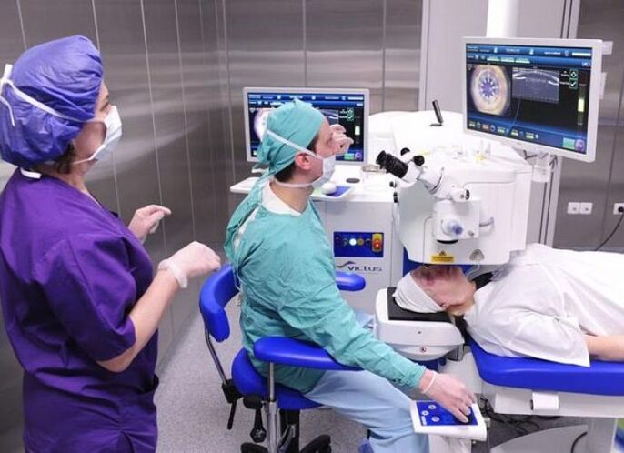 A coagulación con láser realízase para as bágoas da retina